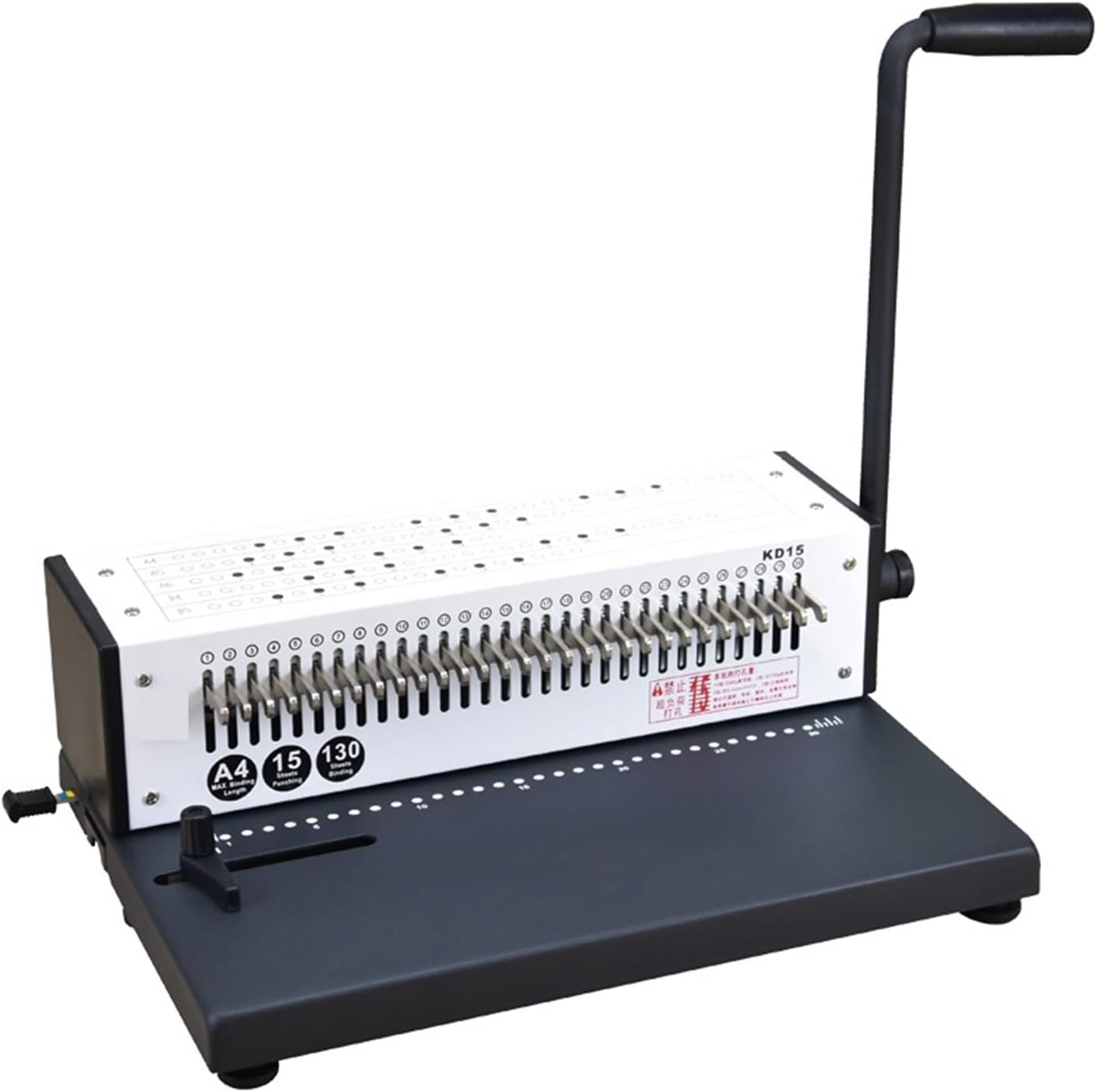 Binding Machines, 30 Holes Loose-Leaf Punching Binding Machine KD15 A4/B5/A5 Hole Puncher Portable, for Office, School, Business