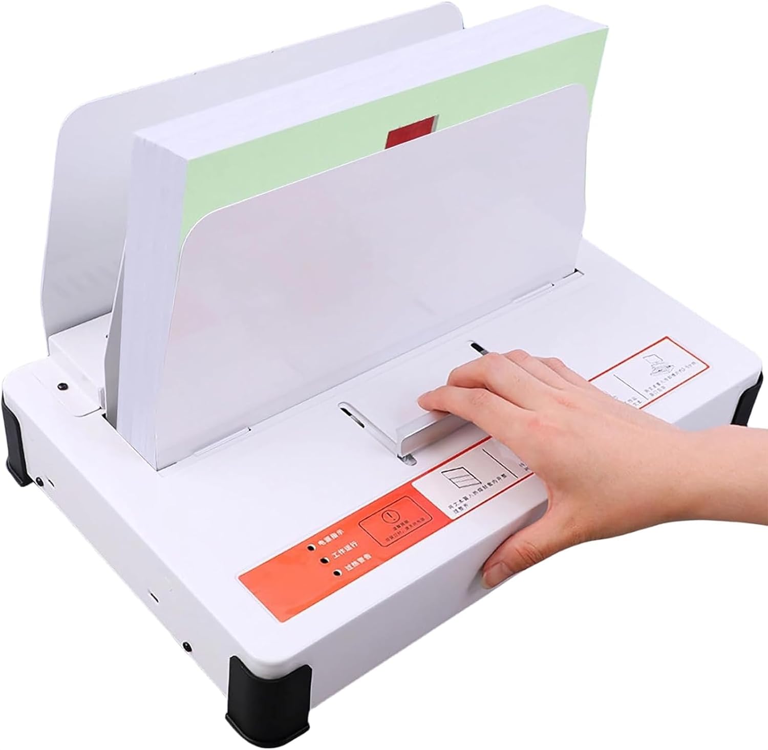 JKSVTF Thermal Automatic Binding Machine, 1-50MM Binding Thickness, A3(Short Edge)/A4/A5 Document Heat Binder with Built-in Cooling Rack for Tenders, Insurance Policy Contracts, Reports