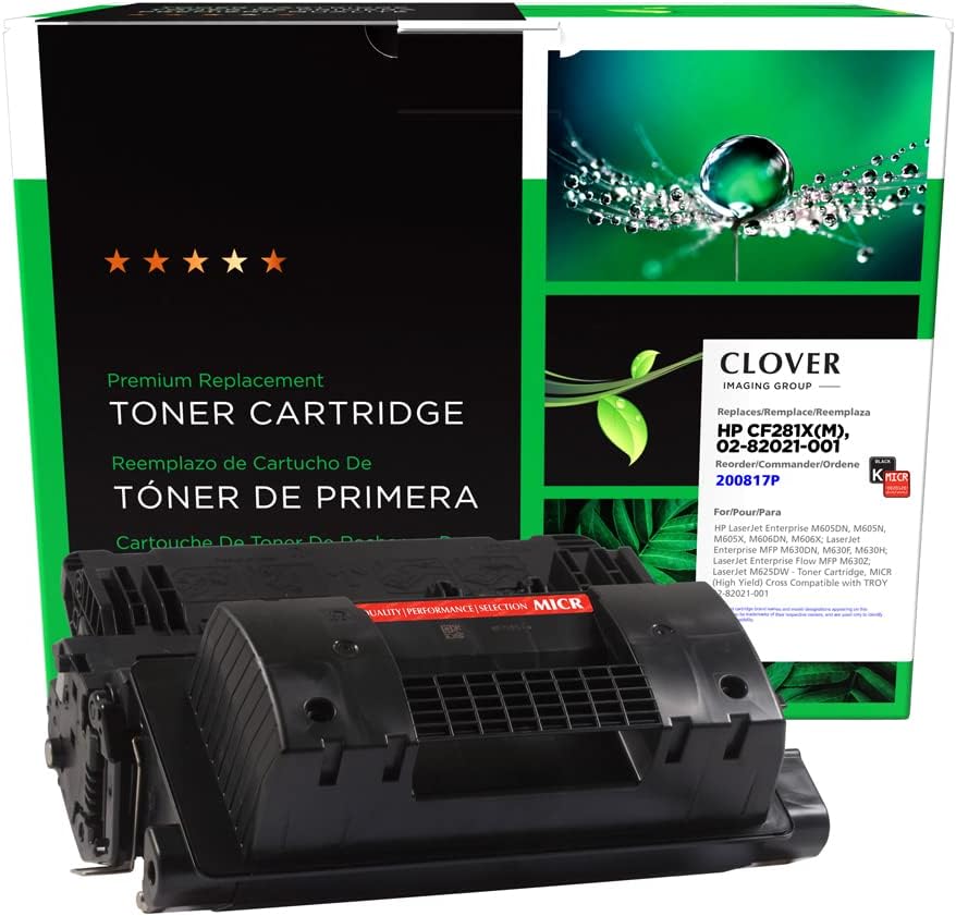 Clover Remanufactured MICR Toner Cartridge Replacement for HP CF281X, Troy 02-82021-001 | Black | High Yield