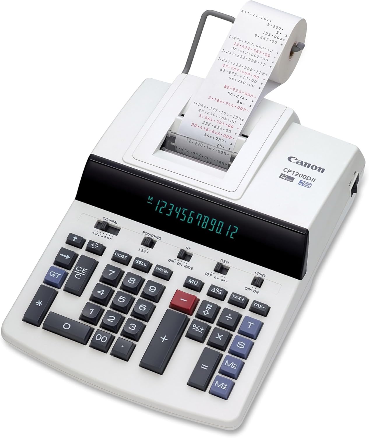 Canon Office Products CP1200DII Desktop Printing Calculator, White, 5.8