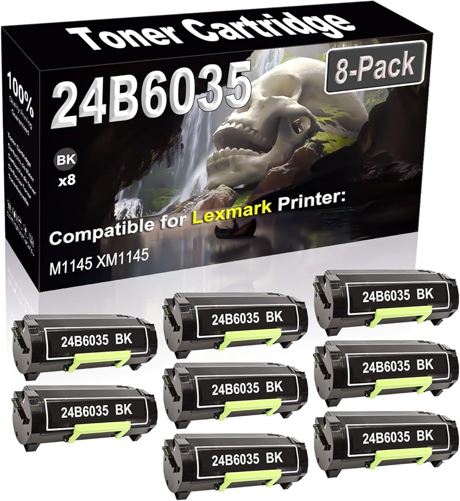 SINIYA 8-Pack (Black) Compatible High Yield 24B6035 Laser Printer Toner Cartridge use for M1145 XM1145 Printer