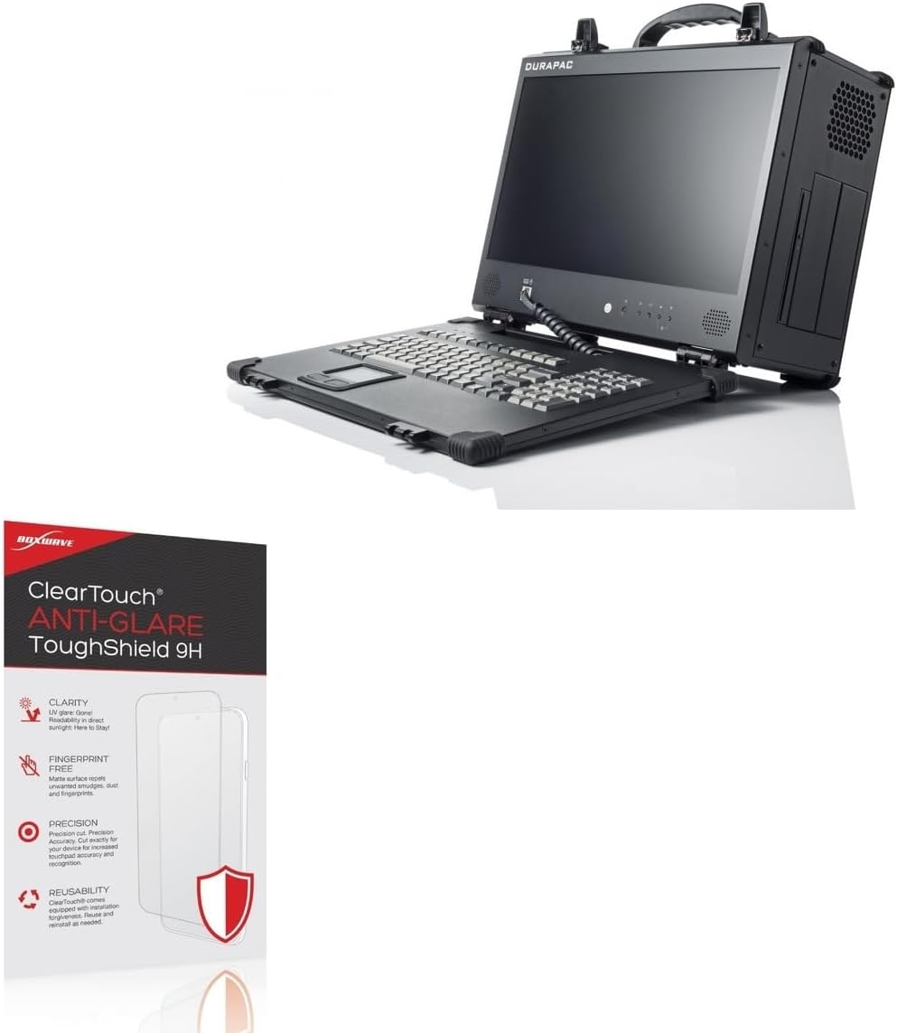 BoxWave Screen Protector Compatible With Acme Portable Machines DuraPAC (17.3 in) - ClearTouch Anti-Glare ToughShield 9H (2-Pack), Anti-Glare 9H Tough Flexible Film Screen Protector