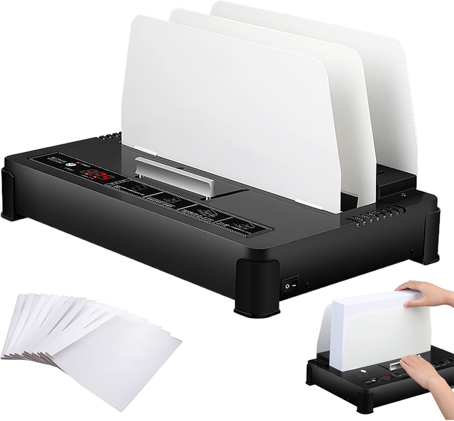 VitalisWorks Thermal Binding Machine 55MM Binding Thickness Universal Electric Thermal Binder with 50 PCS Binding Covers