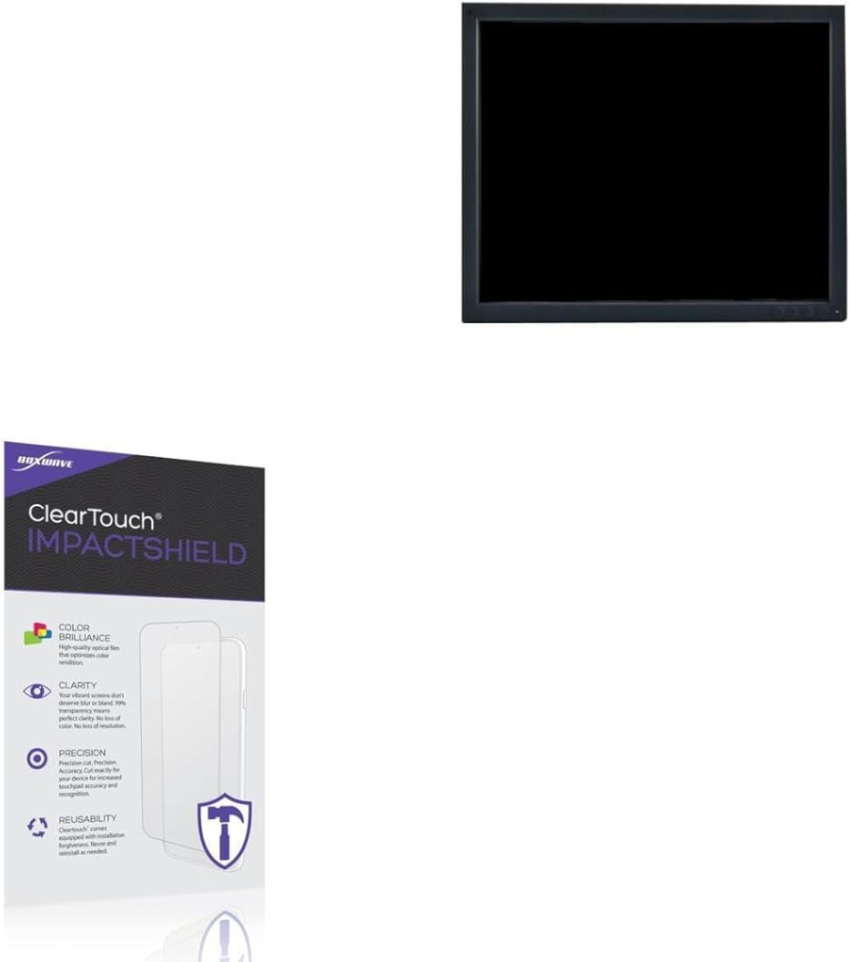 BoxWave Screen Protector Compatible with EIZO DSB 1906-DC (19 in) - ClearTouch ImpactShield (2-Pack), Impenetrable Screen Protector Flexible Film