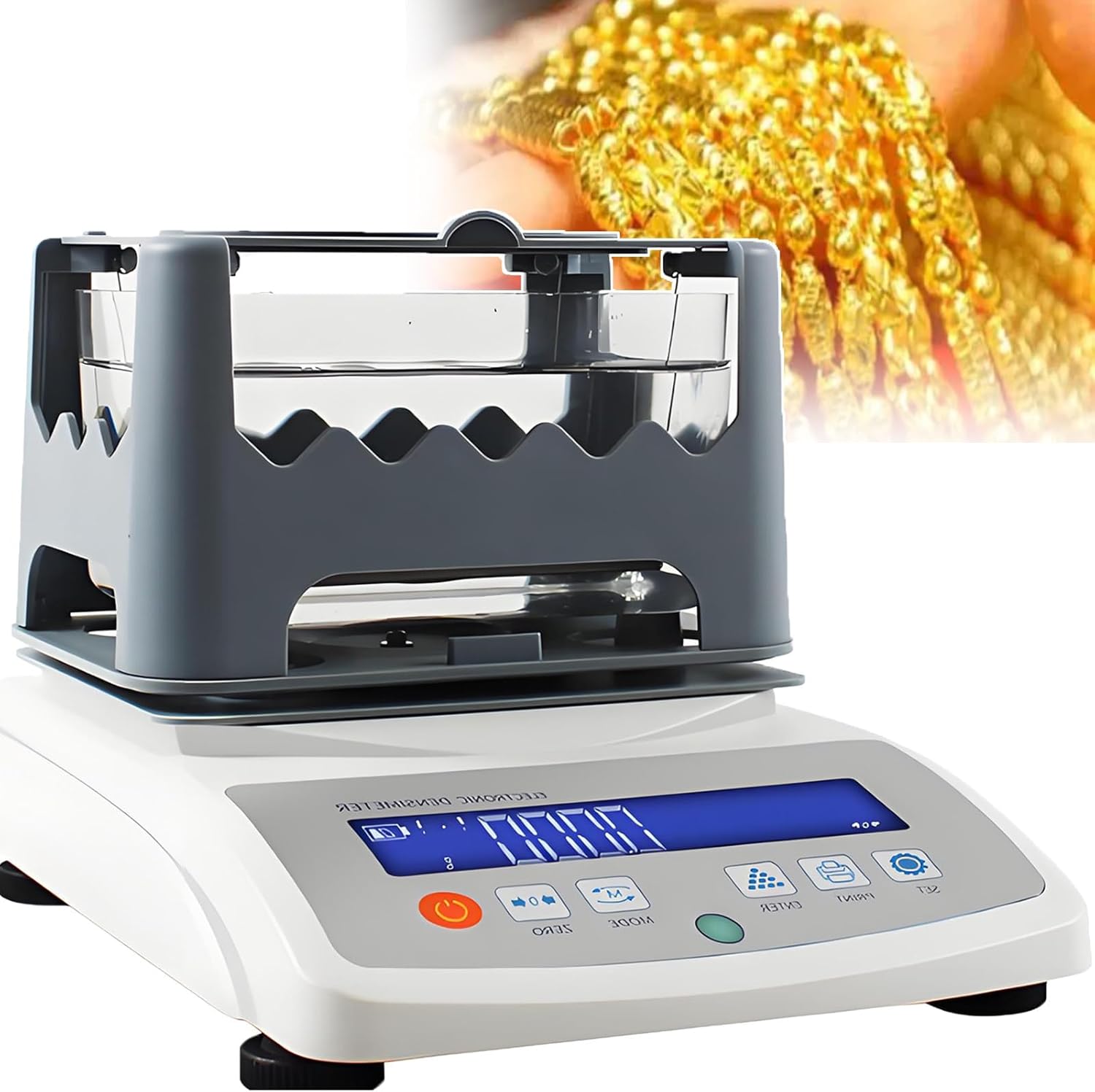 Digital Electronic Gold Density Tester Machine and Precious Metal Platinum Density Meter with Solid Tester Density Meter for Jewelry Industry Bank Pawn Industry Gold Precious Metal Research Lab