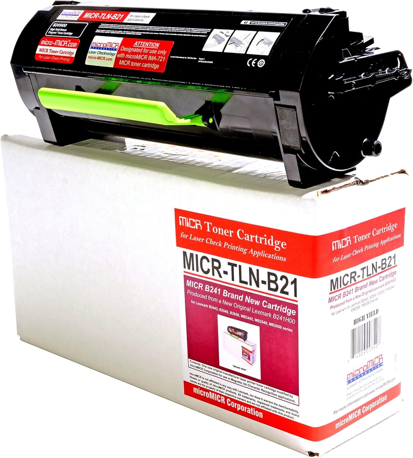microMICR MICR Toner Cartridge - Alternative for Lexmark B241H00 - Black
