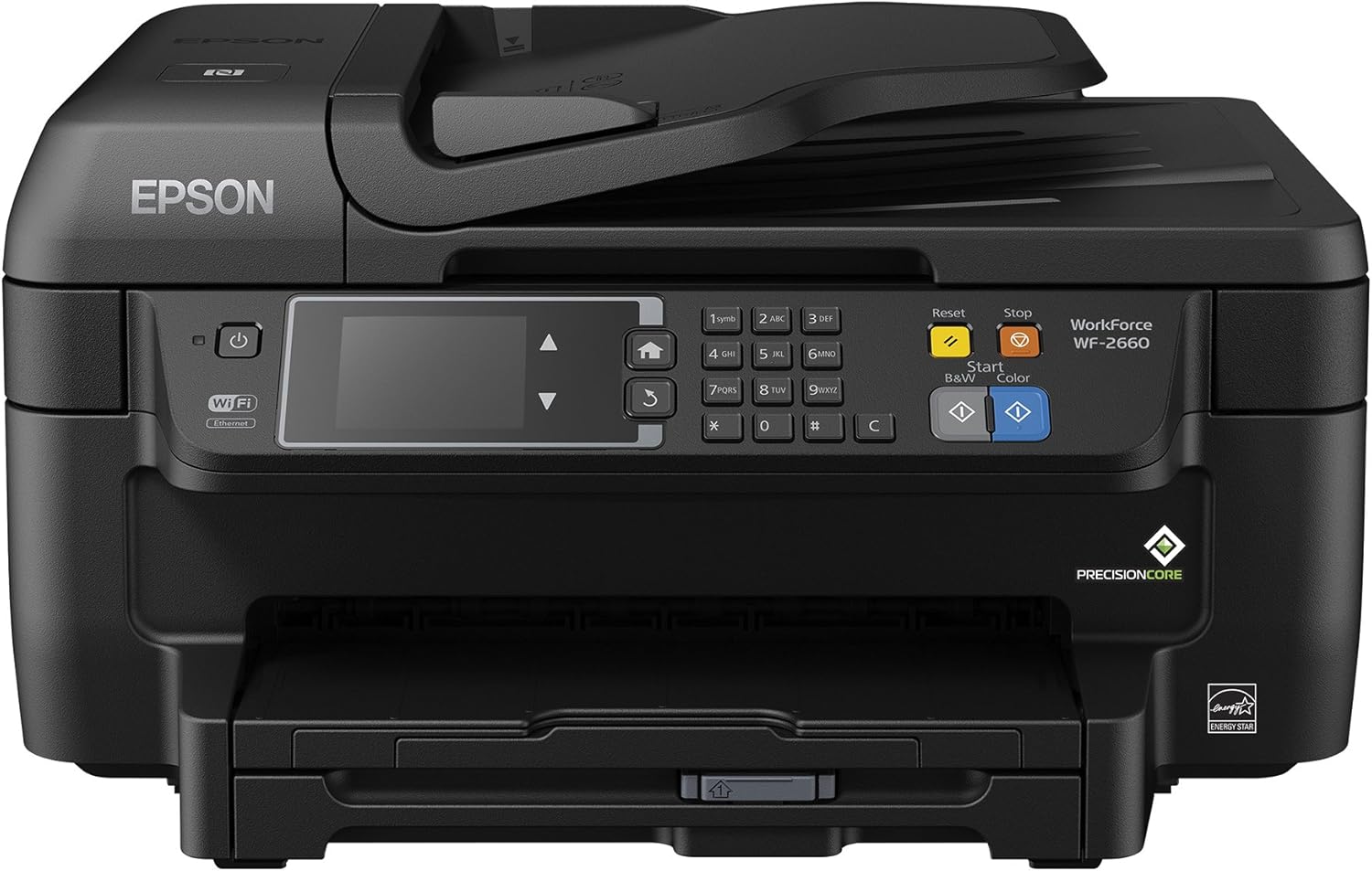 Epson Workforce WF-2660 All-in-One Wireless Color Printer with Scanner, Copier and Fax