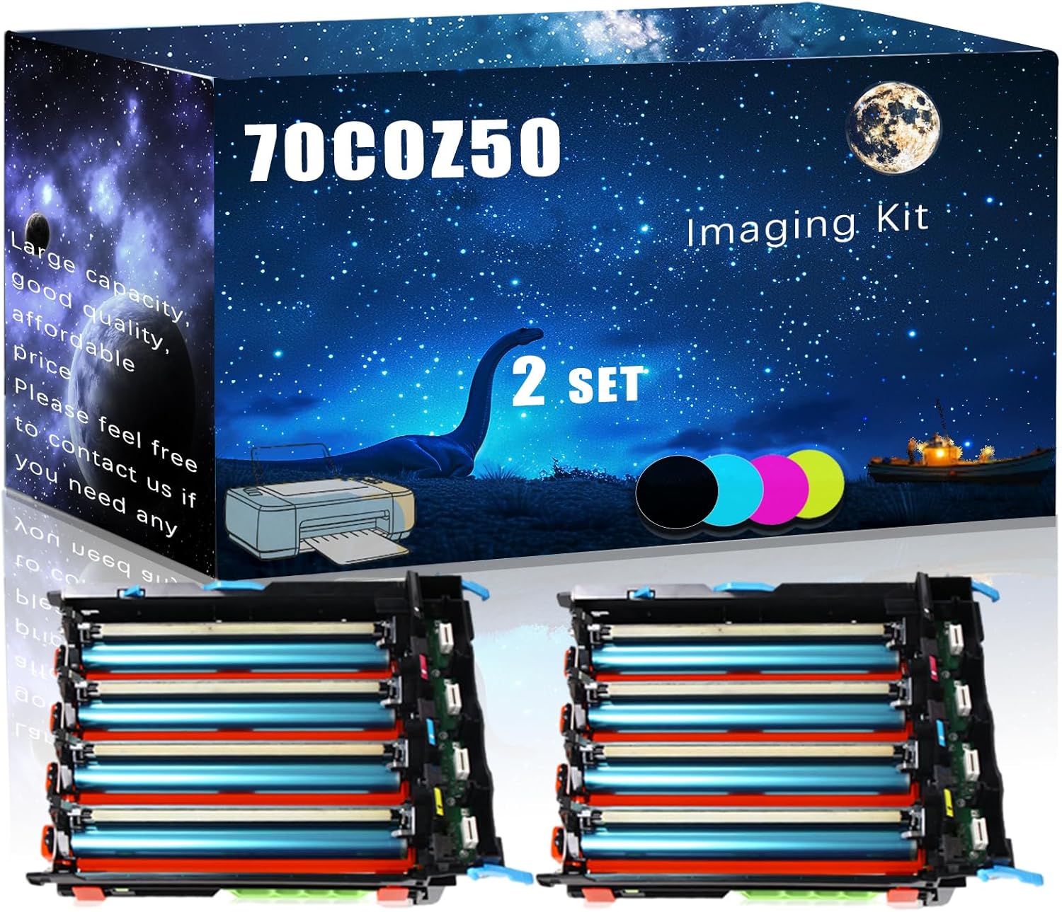 MUCQL 70C0Z50 Compatible Imaging Kit Replacement for Lexmark High Yield Compatible CX410e CX417de CX510de CX510dhe CX510dthe CX510the Printers, Meet Printing Needs (2 Set)