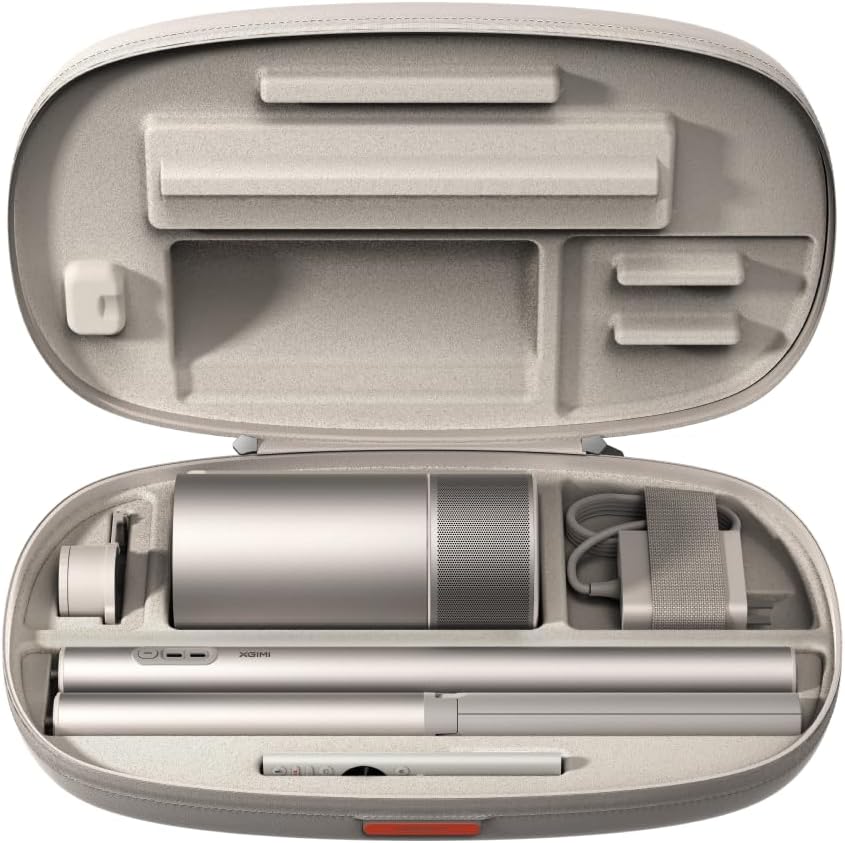 XGIMI MoGo 3 Pro Portable Projector Collection, Optical Filter & Carrying Case & PowerBase Stand, 2.5hrs Battery, Google TV with Licensed Netflix, All-in-One Travel Bundle