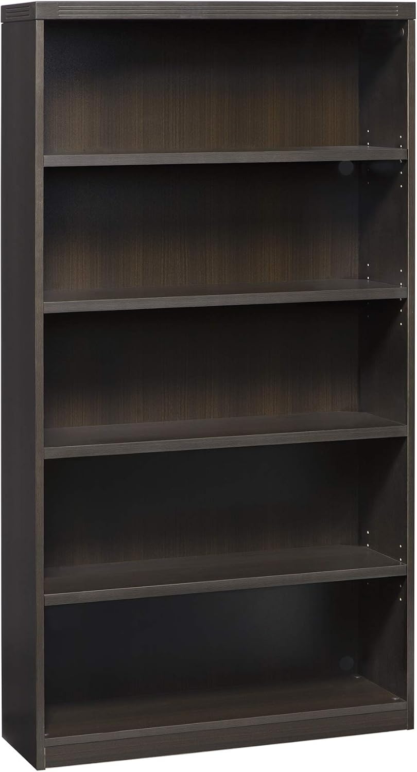 Safco Mayline AB5S36LDC Aberdeen Bookcase, 5 Shelf, Mocha Laminate