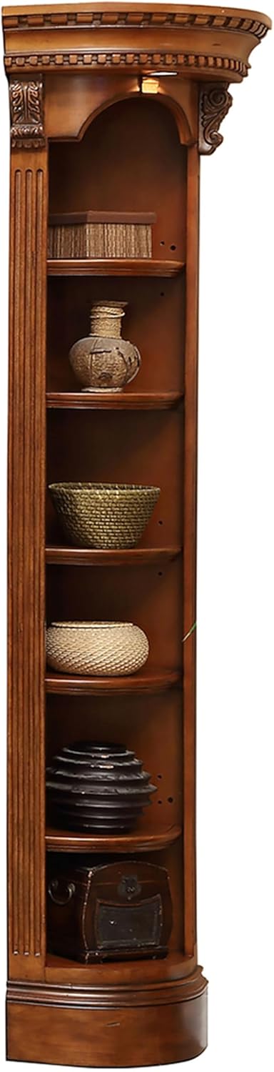 Parker House Huntington Traditional Wood Outside Corner Bookcase in Brown