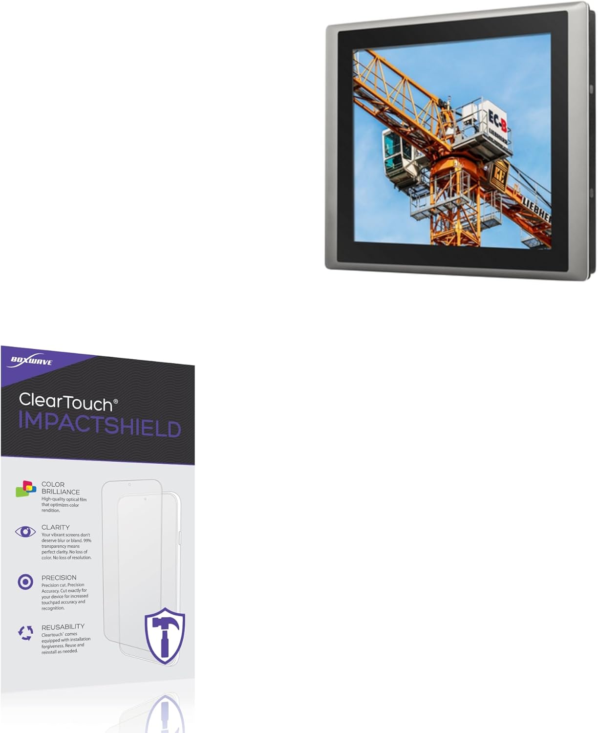 BoxWave Screen Protector Compatible With Cincoze CS-117/P1001E - ClearTouch ImpactShield (2-Pack), Impenetrable Screen Protector Flexible Film