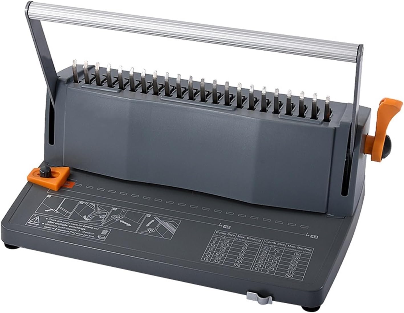Binding Machines, SG-CB122 Manual A4 Paper Punch Paper Puncher Binder Punch Wire Binding Machine Paper Cutter Decorative Hole Punch 21 Holes