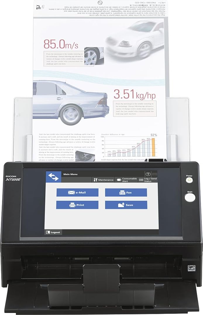 RICOH N7100E Network Scanner with Large Touch Screen