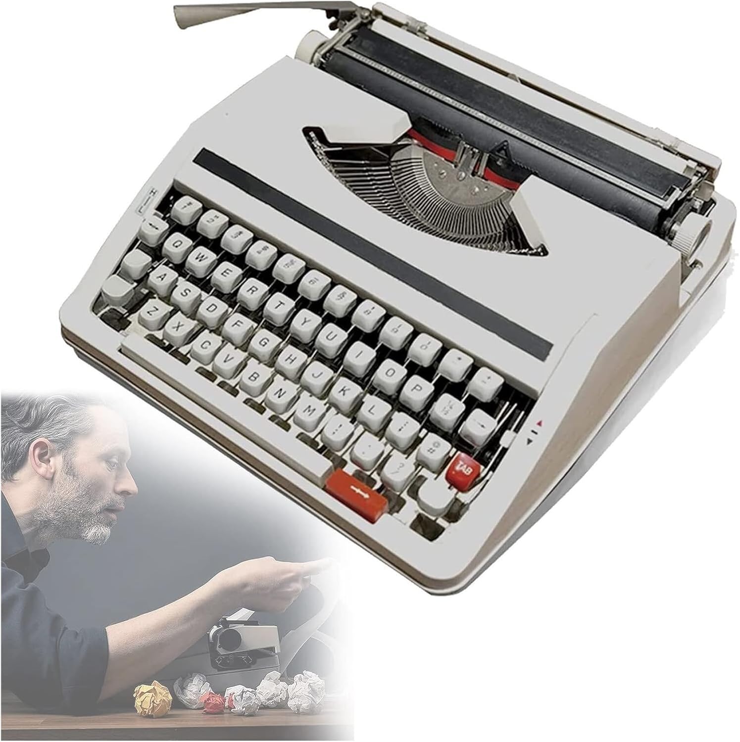 Portable Manual Traditional Typewriter Traditional Portable Creative Manual Typewriter Normal Use, for Notes Or Letters Or Creative Writing