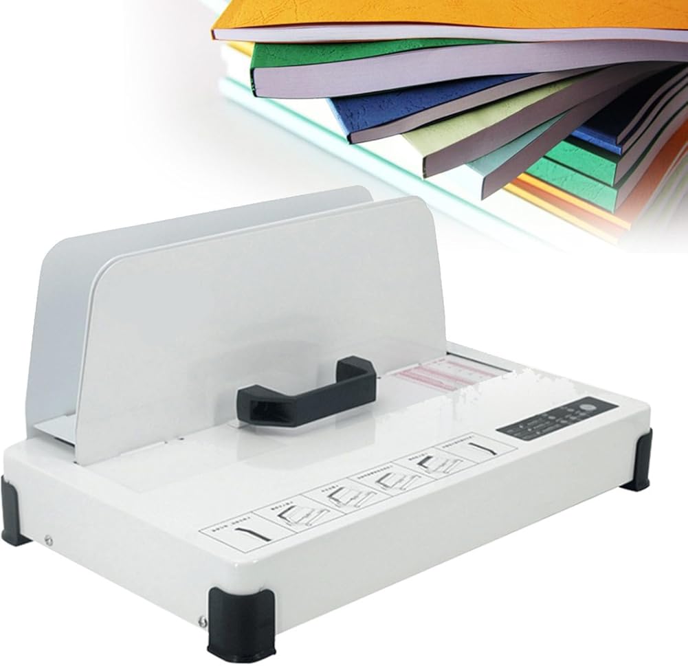 RJYYYDS Hot Melt Binding Machine for A4/A5 Documents,PTC ramic Heating,Binds up to 50mm Thickness,3 Gears Heating Settings,for Home/Offi