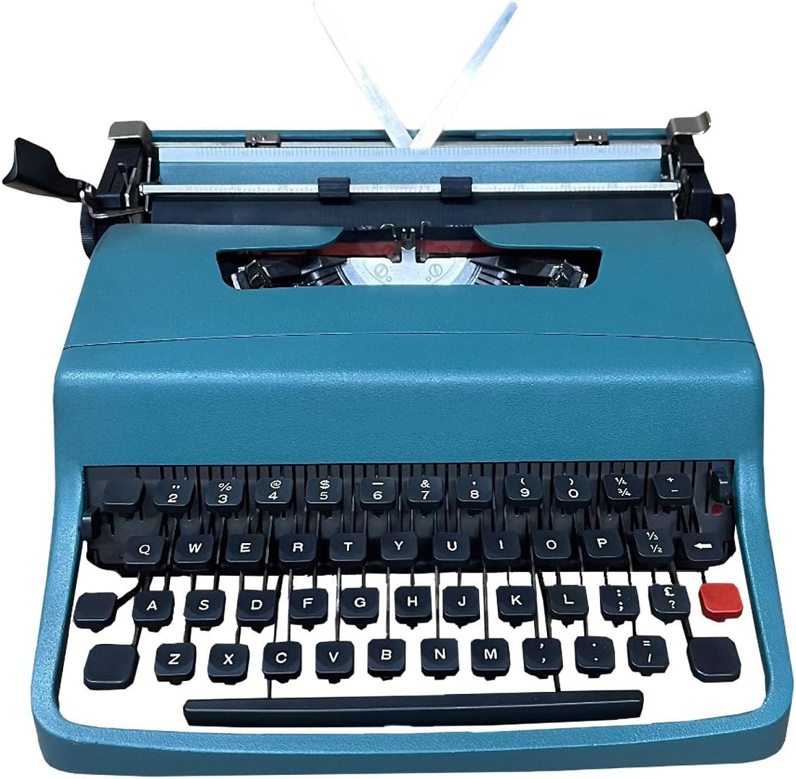 Portable Mechanical Typewriter - Traditional Manual Typewriter for Note-Taking, Letter Writing, and Greeting Cards - Flexible Keys for Clear Handwriting