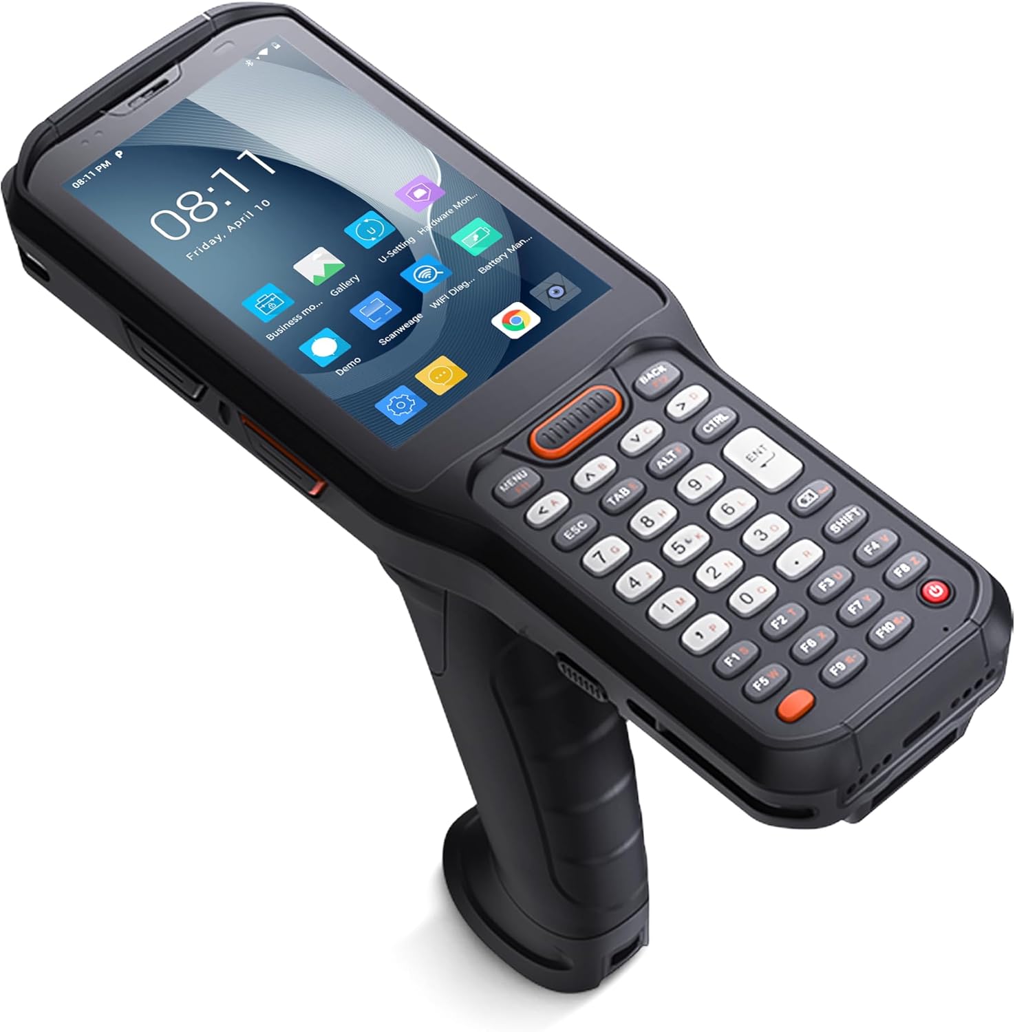 UROVO Inventory Scanner with Zebra Scanner, PDA with Pistol Grip, IP68 Rugged, NFC, 4G Wi-Fi 6, Handheld Warehouse