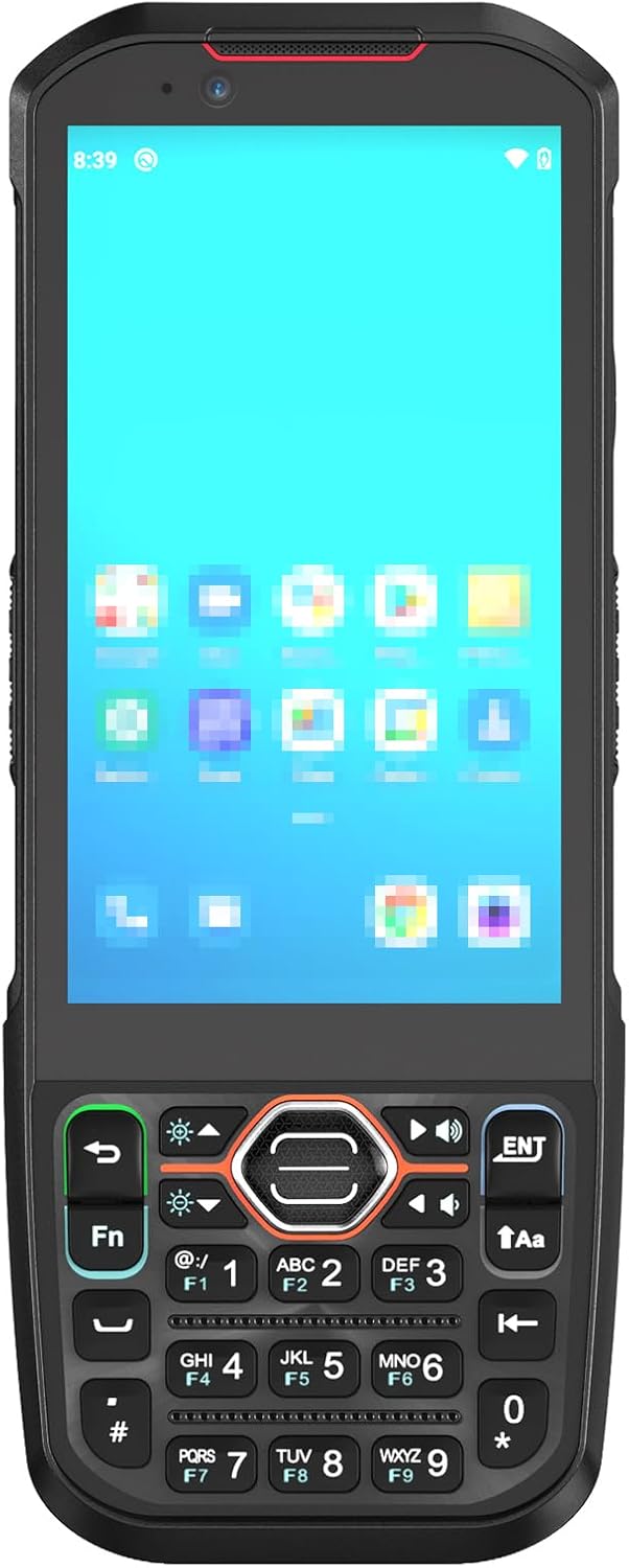 Luocute Handheld POS Terminal, 13 PDA with 2D Barcode Scanner 6GB RAM 64GB Storage 4.2 Inch Touchscreen 2000W Rear Camera, with 2/3/4G WiFi, for Warehouse Inventory Logistics Retail (100-240V US