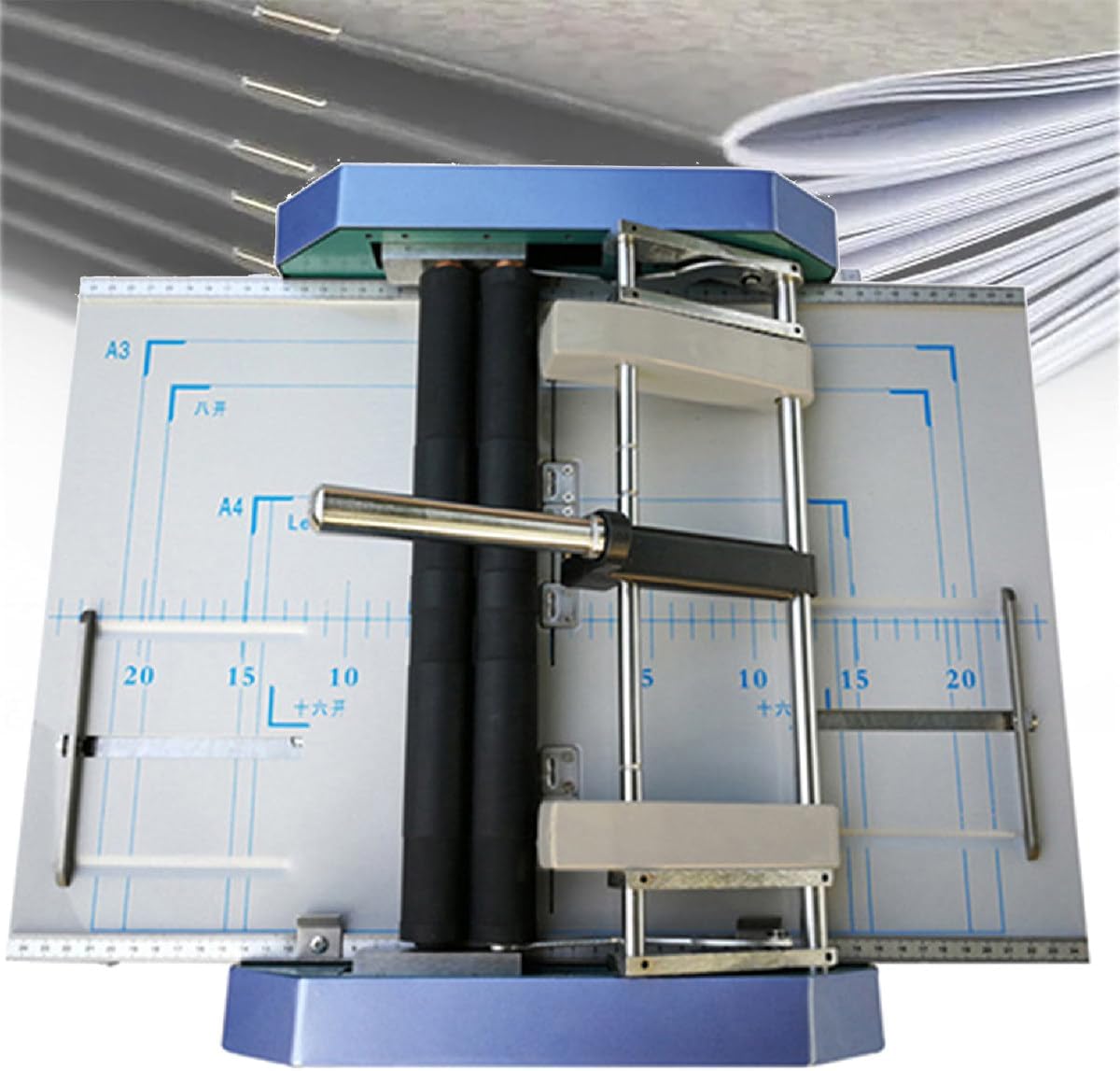 Binding Machine, Electric Paper Book Stapler Creaser, A3 Paper Saddle Stitch Flat-Clinch Automatic Booklet Maker, for Cards,Photos,Invitations