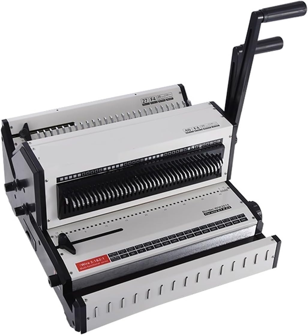 Binding Machines, WW2018 Iron Ring (3: 1) & Iron Ring (2: 1) Large Floor Multi-Function Binding Machine 2 in One Office Desktop Binding Machine