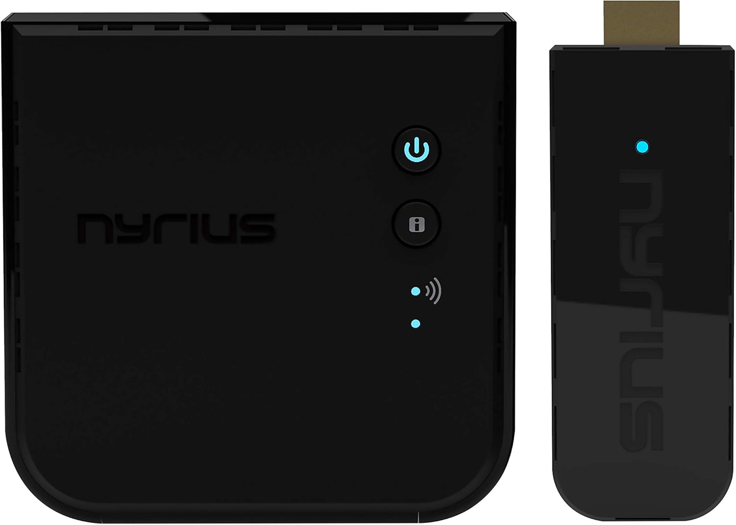 Nyrius Aries Pro+ Wireless HDMI Video Transmitter & Receiver to Stream 1080p Video up to 165ft from Laptop, PC, Cable Box, Game Console, DSLR Camera to a TV, Projector or Boardroom Screen (NPCS650)