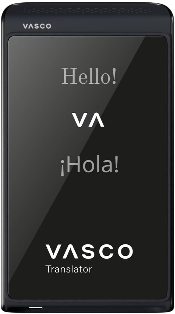 Vasco Translator Q1 | AI Voice Cloning Language Translator Device | 113 Languages | Free Lifetime Internet in Nearly 200 Countries | Phantom Black