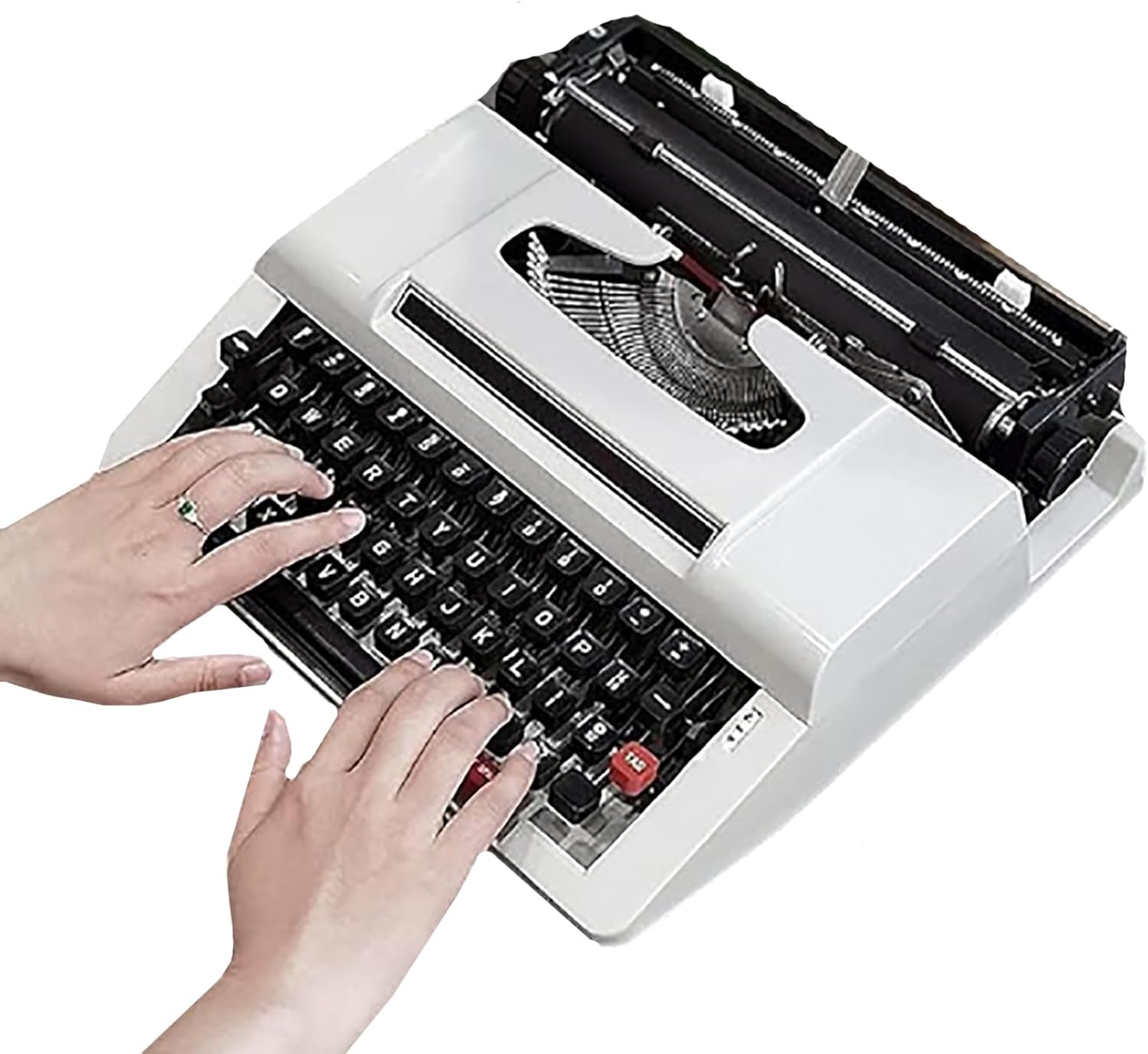 LHQYA Traditional Portable Manual Typewriter, Normal Use Vintage Typewriter, Easy to Carry/can Be Kept Away from The Interference of Electronic Products, for Collections, Cafes