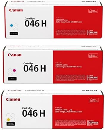 Canon CRG-046H 3-Color High Yield Cyan, Magenta and Yellow Toner Cartridge Set