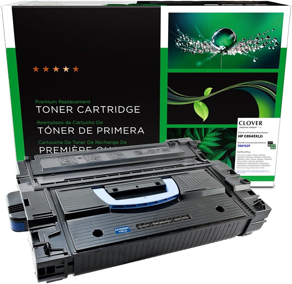 Clover Remanufactured Toner Cartridge Replacement for HP C8543X | Black | Extended Yield