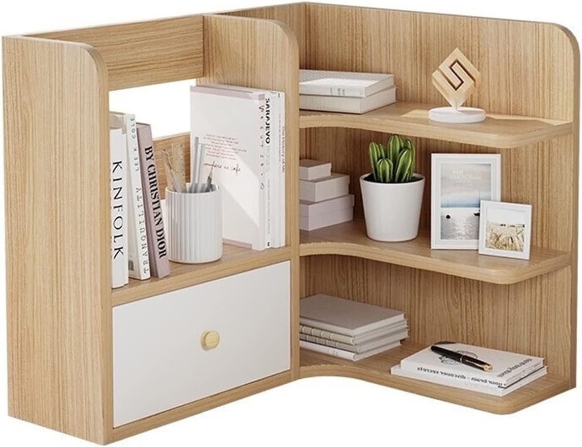 TBUDAR Bookcase Shelf Desktop Bookshelf Desk Storage Shelf Office Desk Shelf Bookshelf Multifunctional Storage Rack (Size : 60 * 50 * 50cm)