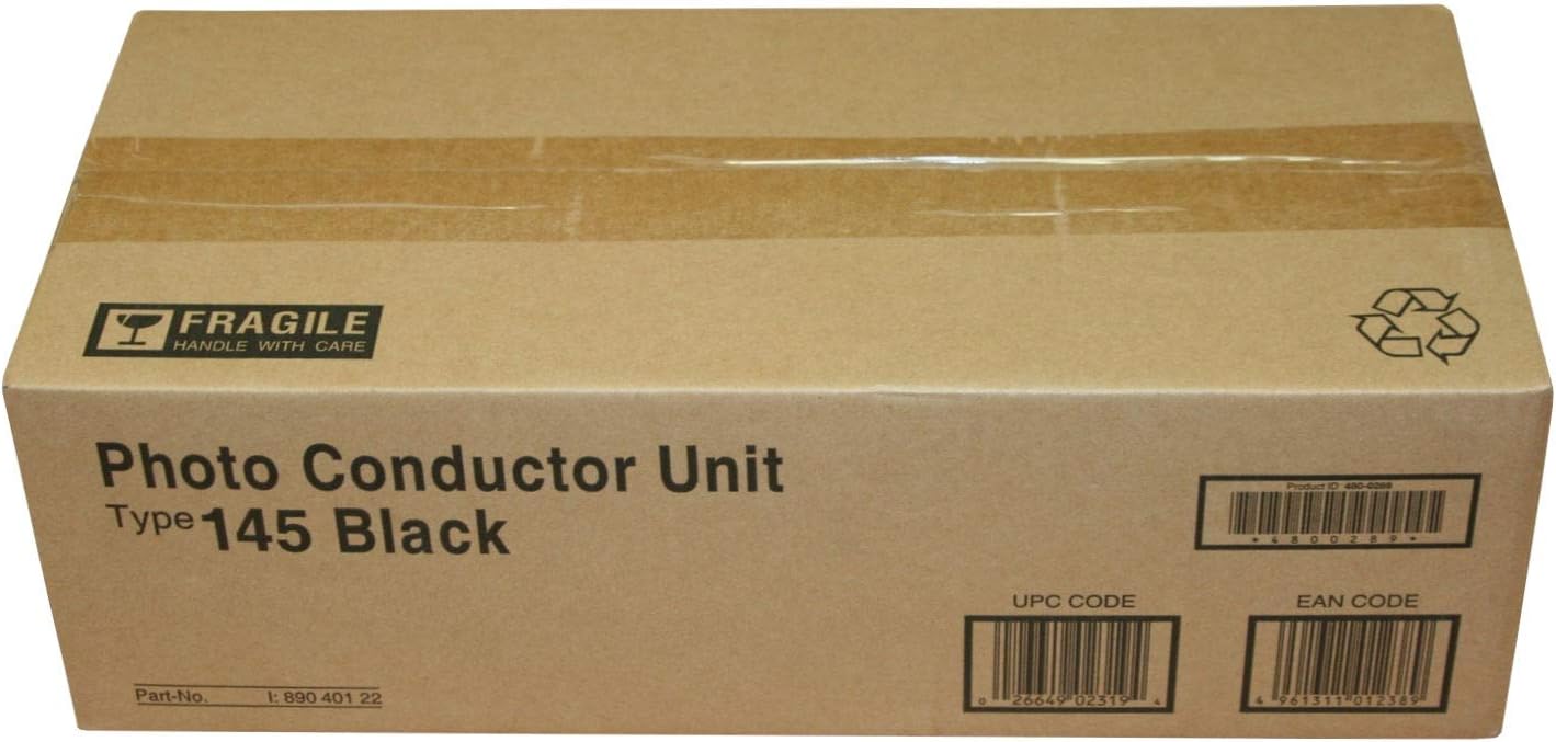 Genuine OEM Black Photoconductor Unit for Ricoh Aficio CL4000DN SP C410DN SP C411DN SPC420DN Gestetner C7526DN P7425DN Savin CLP26DN CLP27DN CLP31DN Type 145 - 402319 - Yield 50,000 pages