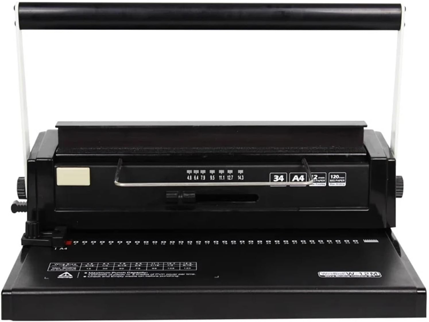 Binding Machine, 34-Hole Metal Ring Binding Machine Contract Bidding Document Punching and Binding Machine Metal Ring Double Wire Coil Punch