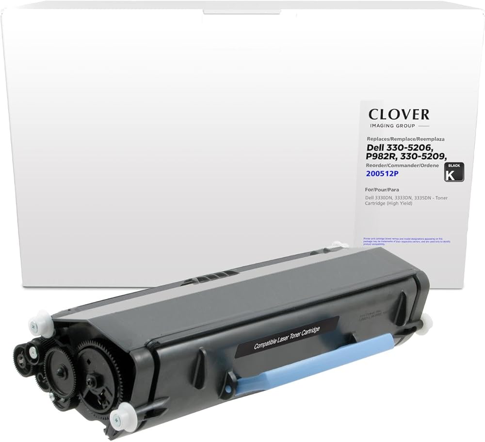 Clover Remanufactured Toner Cartridge Replacement for Dell 3330/3333 | Black | High Yield
