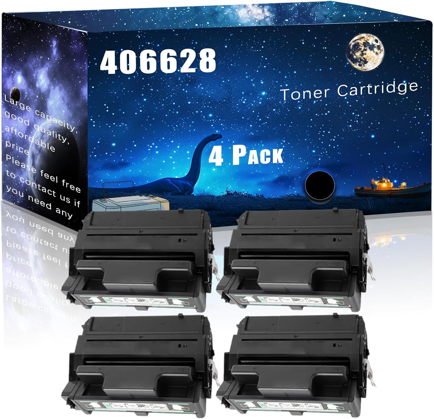 MUCQL 406628 Compatible Toner Cartridge Replacement for Ricoh High Yield Compatible SP 6330N Printers, Meet Printing Needs (4 Pack Black)