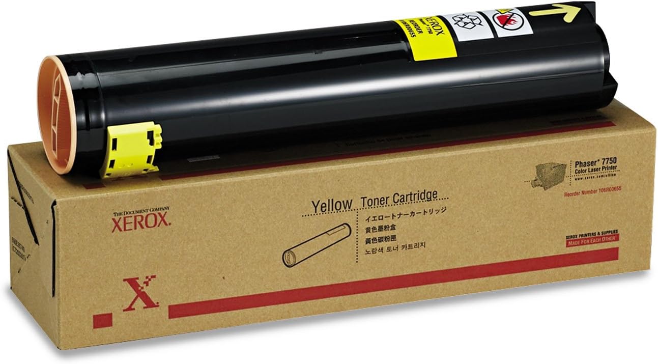 Xerox 106R00652, 106R00653, 106R00654, 106R00655 Toner Cartridge - 106R00655 Toner, 22000 Page-Yield, Yellow