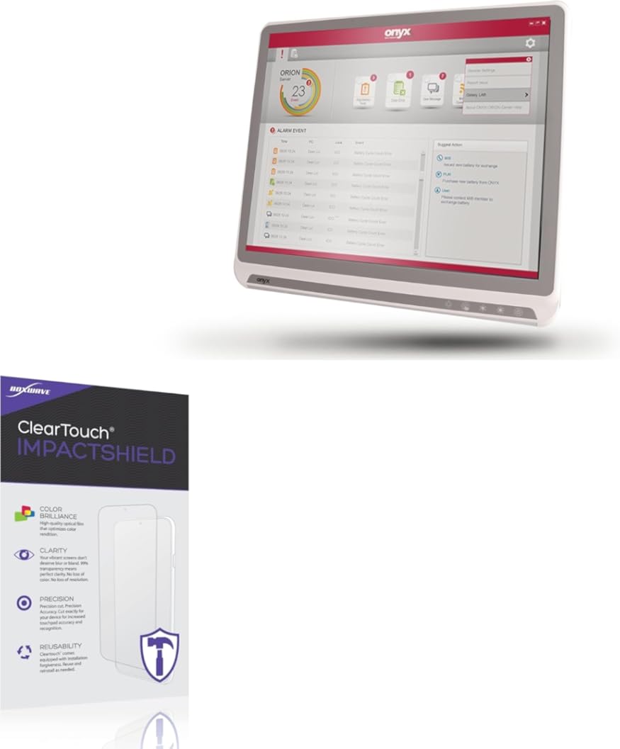 BoxWave Screen Protector Compatible With ONYX Healthcare Venus-193 - ClearTouch ImpactShield (2-Pack), Impenetrable Screen Protector Flexible Film