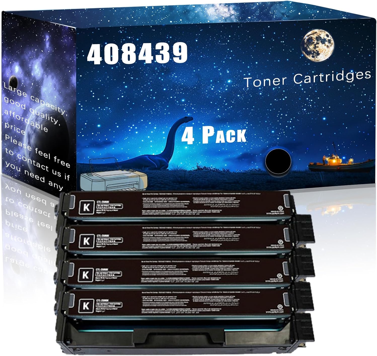 MUCQL 408439 Compatible Toner Cartridges Replacement for Ricoh High Yield Compatible M C240FW Printers, Meet Printing Needs (4 Pack Black)