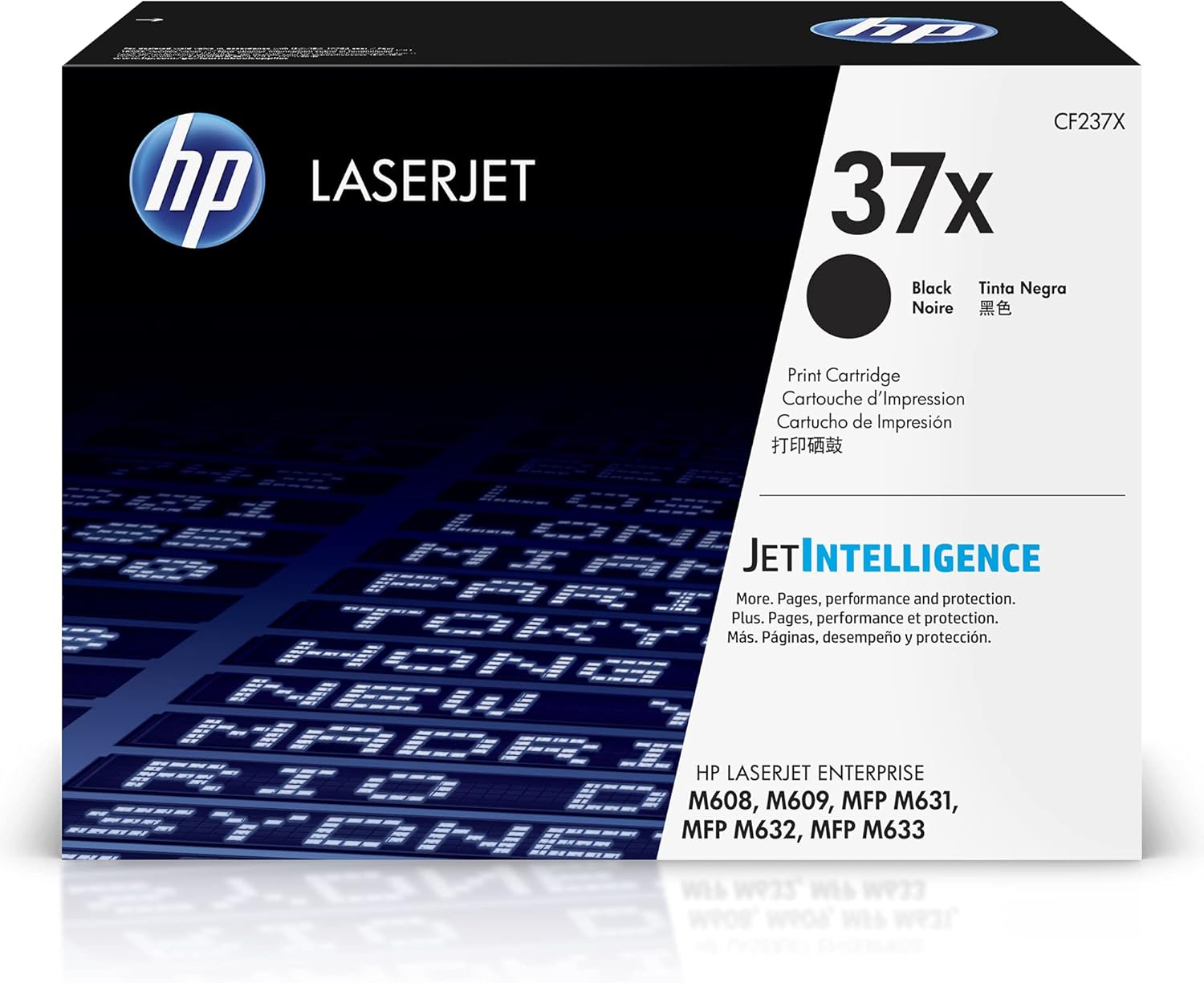 HP 37X Black High-Yield Toner Cartridge | Works Laserjet Enterprise M608, M609 Series, Laserjet Enterprise MFP M631, M632, M633 Series | CF237X