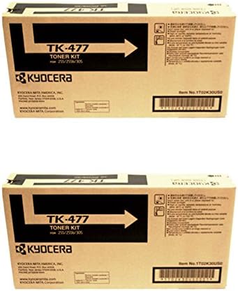 KYOCERA TK-477 (TK477) Black Toner Cartridge 2-Pack for FS-6525MFP, FS-6530MFP