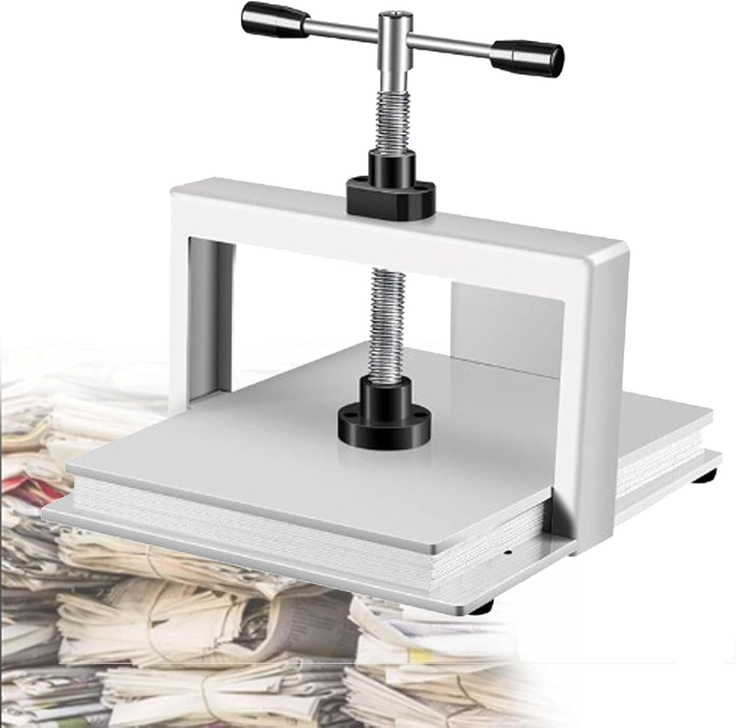 EliteBloom A4/A3 Flatbed Press, Manual Flatbed Press, Binding Press Heavy Duty Binding Machine Dual Counterbalance 3306 lb,A3