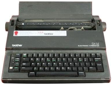 Rebuilt Discontinued Brother SX14 Typewriters by Around The Office with New Machine Guarantee, Extra Ribbons & Correction Tapes, and Dust Cover