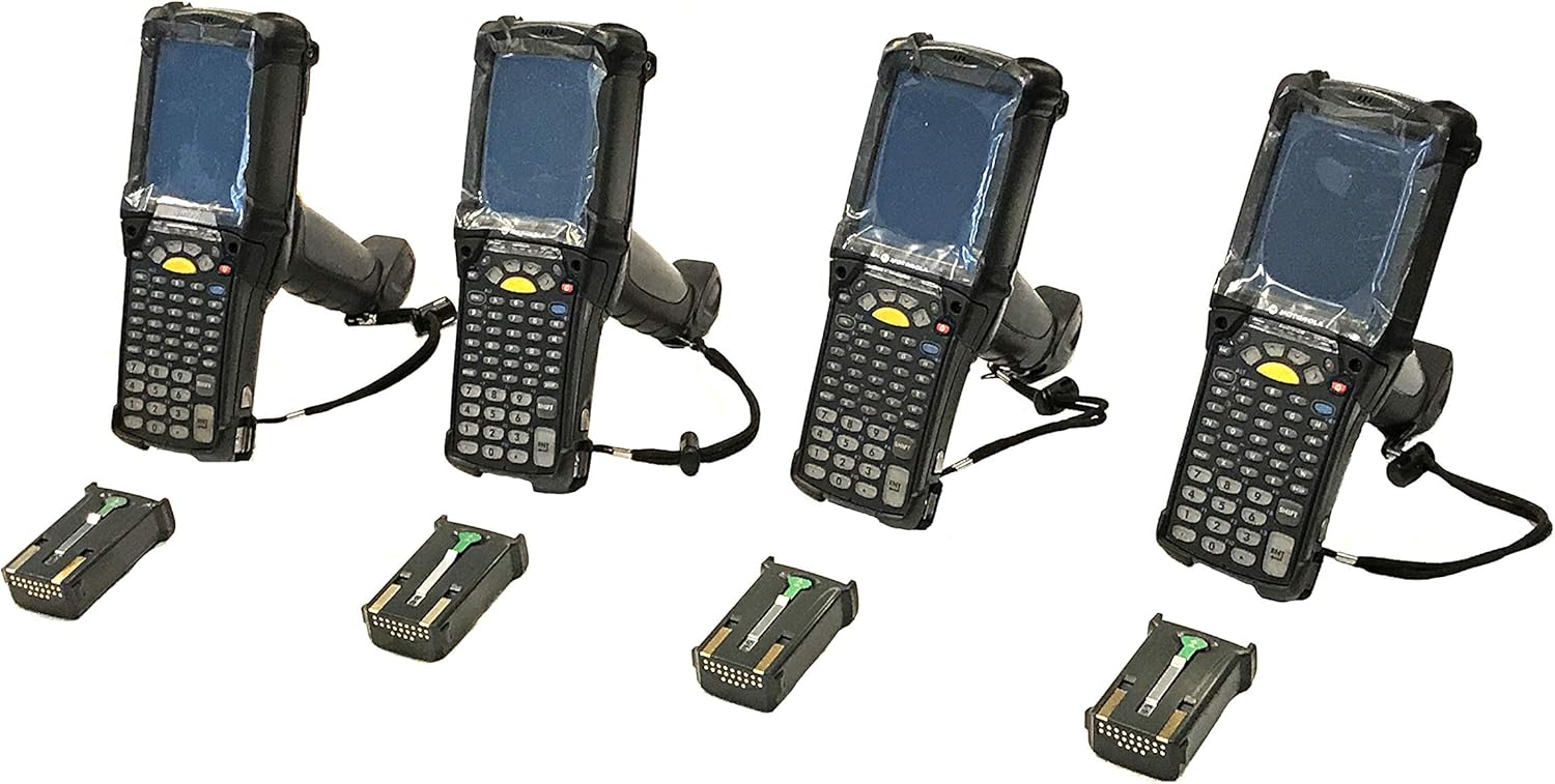 LOT of 4 Symbol MC9090-GF0HJEFA6WR Barcode Scanner & Warranty 1D Laser Window Mobile 5.0 MC9090 MC9090-G