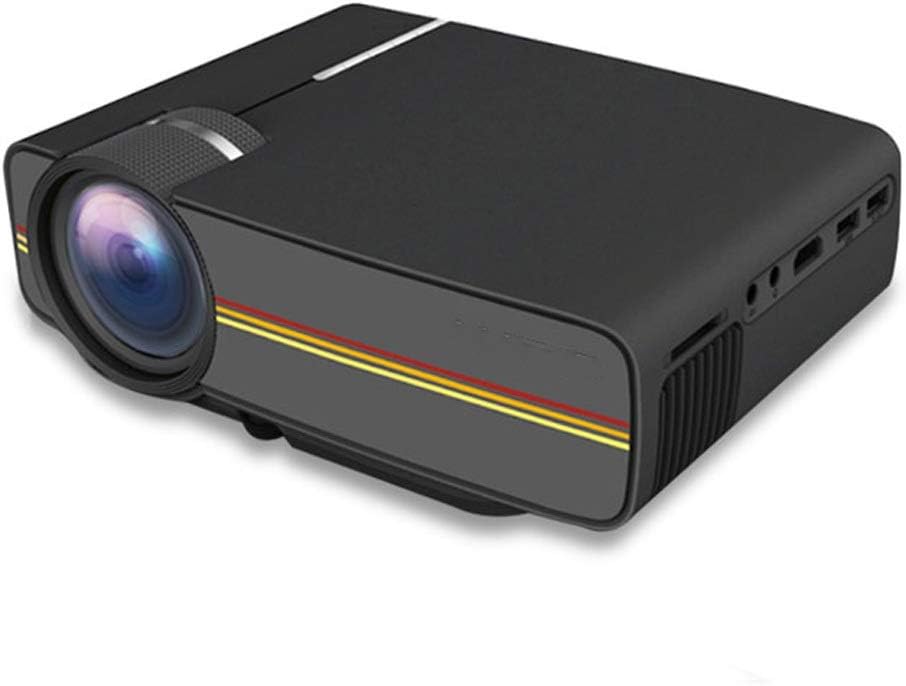 Projector Small HD Projector Mobile Phone Mini Home Theater Wireless Wifi1080P Portable Dormitory Bedroom Computer No Screen TV (Color : White) (Black )