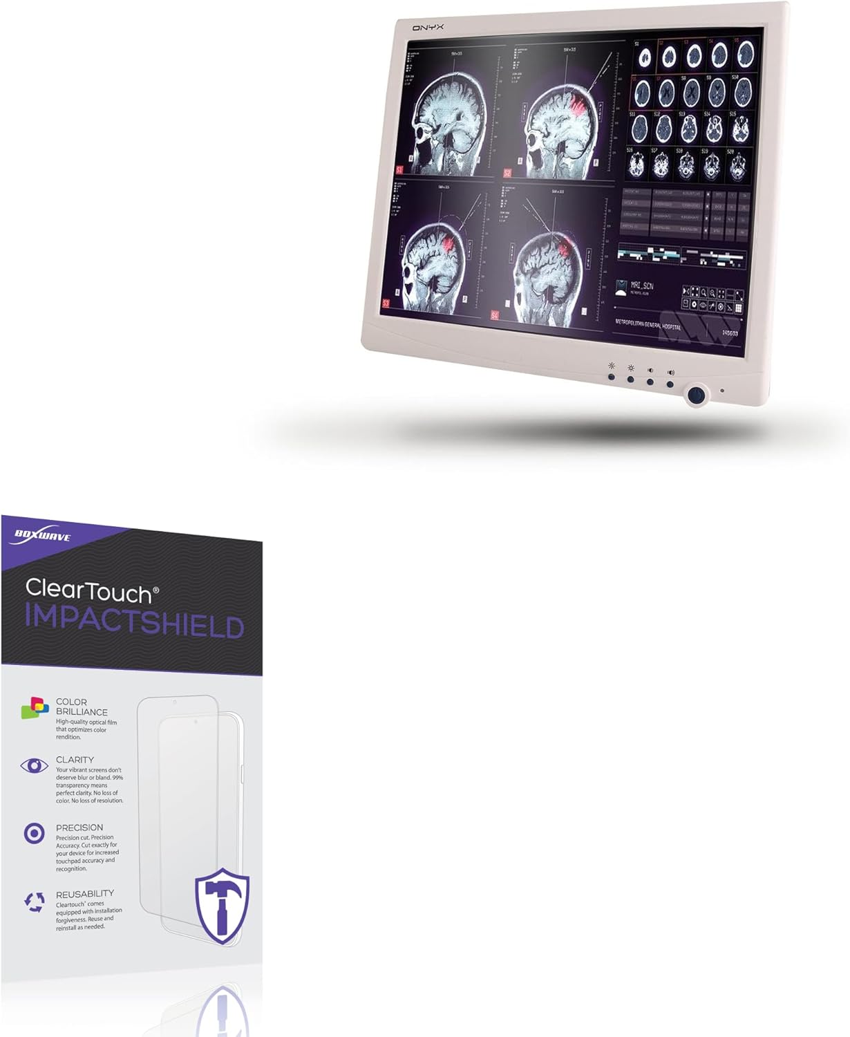 BoxWave Screen Protector Compatible with Micromax Health ONYX-1731 - ClearTouch ImpactShield (2-Pack), Impenetrable Screen Protector Flexible Film