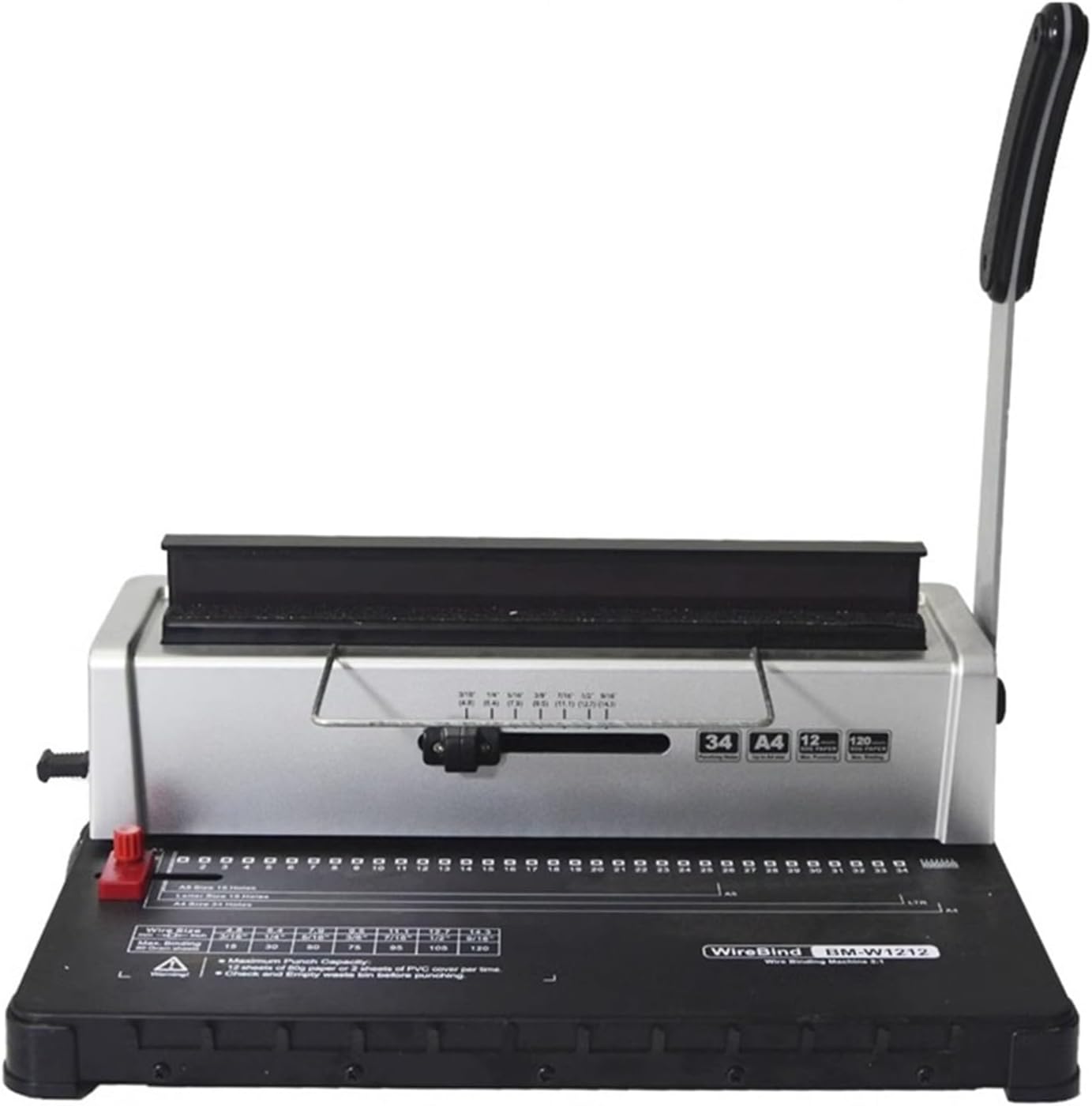 Binding Machines, Coil Spiral Binding Machine Manual Book Maker 34-Holes Binding 120 Sheets Punch Binder Adjustable Coil Binding Spines