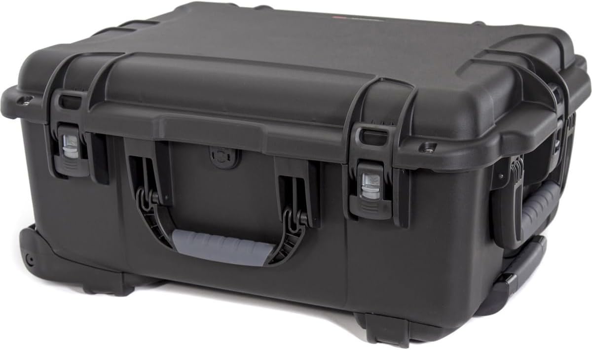 Nanuk Wheeled Series 955 Lightweight NK-7 Resin Waterproof Hard Case with Lid Organizer and Padded Divider, Black