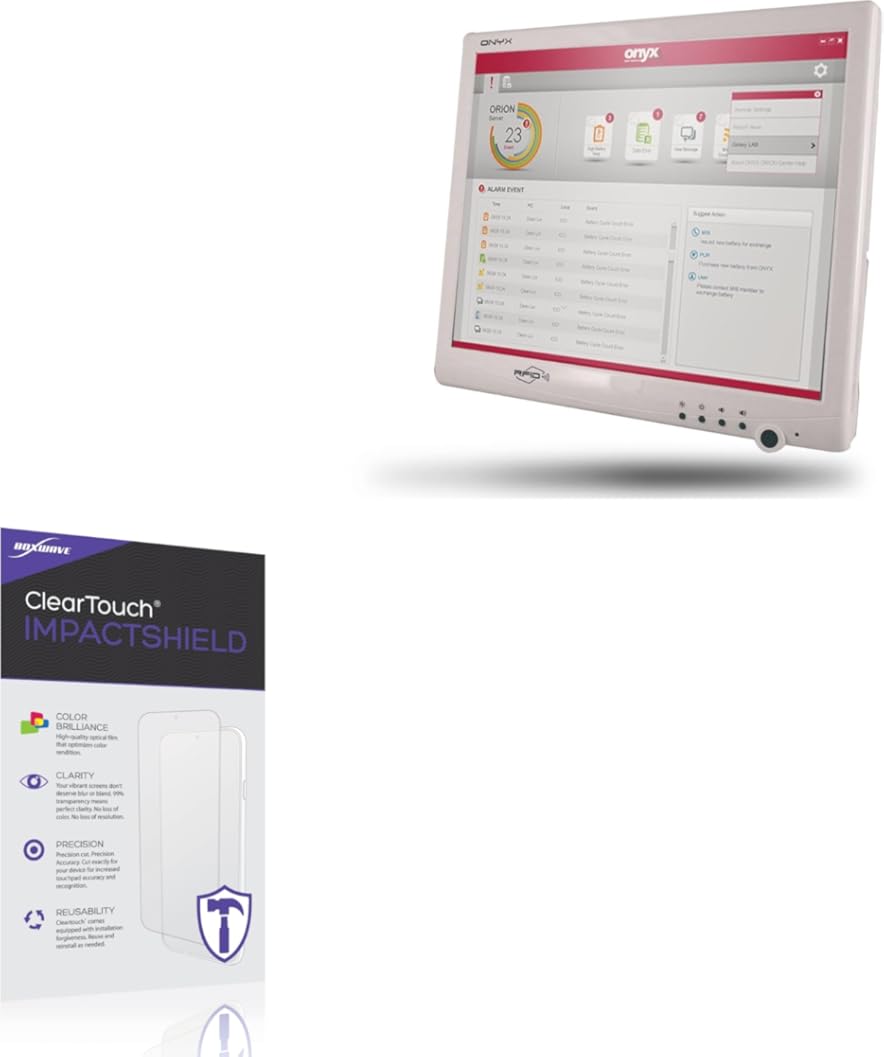 BoxWave Screen Protector Compatible With ONYX Healthcare Venus-173 - ClearTouch ImpactShield (2-Pack), Impenetrable Screen Protector Flexible Film