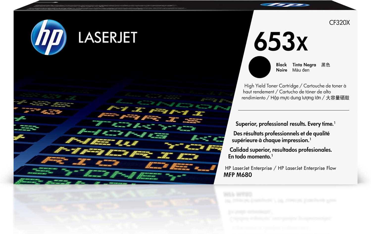 HP 653X Black High-Yield Toner Cartridge | Works Color Laserjet Enterprise MFP M680 Series | CF320X