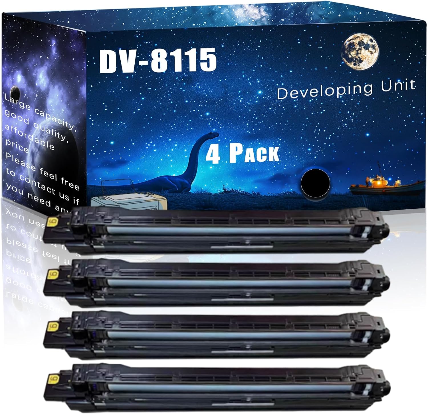 MUCQL DV-8115 Compatible Developing Unit Replacement for Kyocera High Yield Compatible ECOSYS M8124cidn M8130cidn Printers, Meet Printing Needs (4 Pack Black)